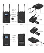 BOYA BY-WM8 ไมโครโฟนไร้สาย 2 ไมค์ 1 เครื่องรับ *ราคารวมภาษี