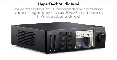 New* Blackmagidesign HyperDeck Studio Mini เครื่องบันทึกภาพ SD Card * ราคารวมภาษี