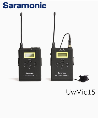 *New Saramonic Uw-Mic15 ไมโครโฟนไร้สายยูเอชเอฟ 16 ความถี่ สำหรับกล้องวิดีโอ *ราคารวมภาษี